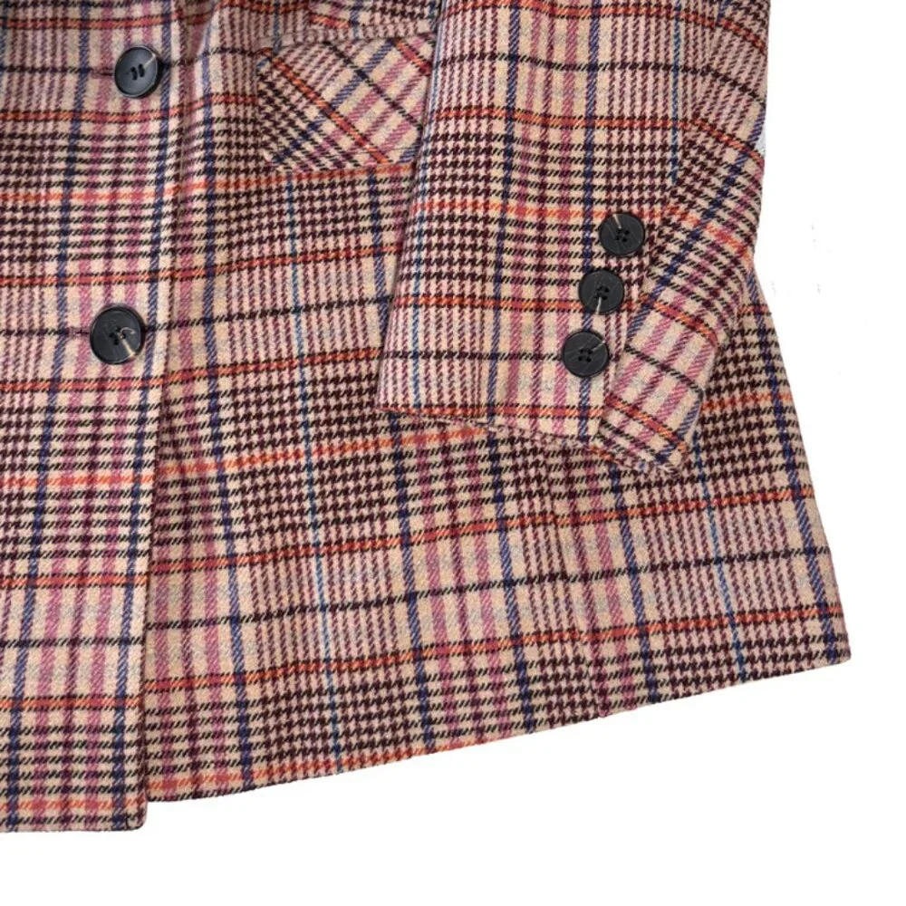 Avec Les Filles Double-Breasted Knit Plaid Blazer - Picture 6 of 10